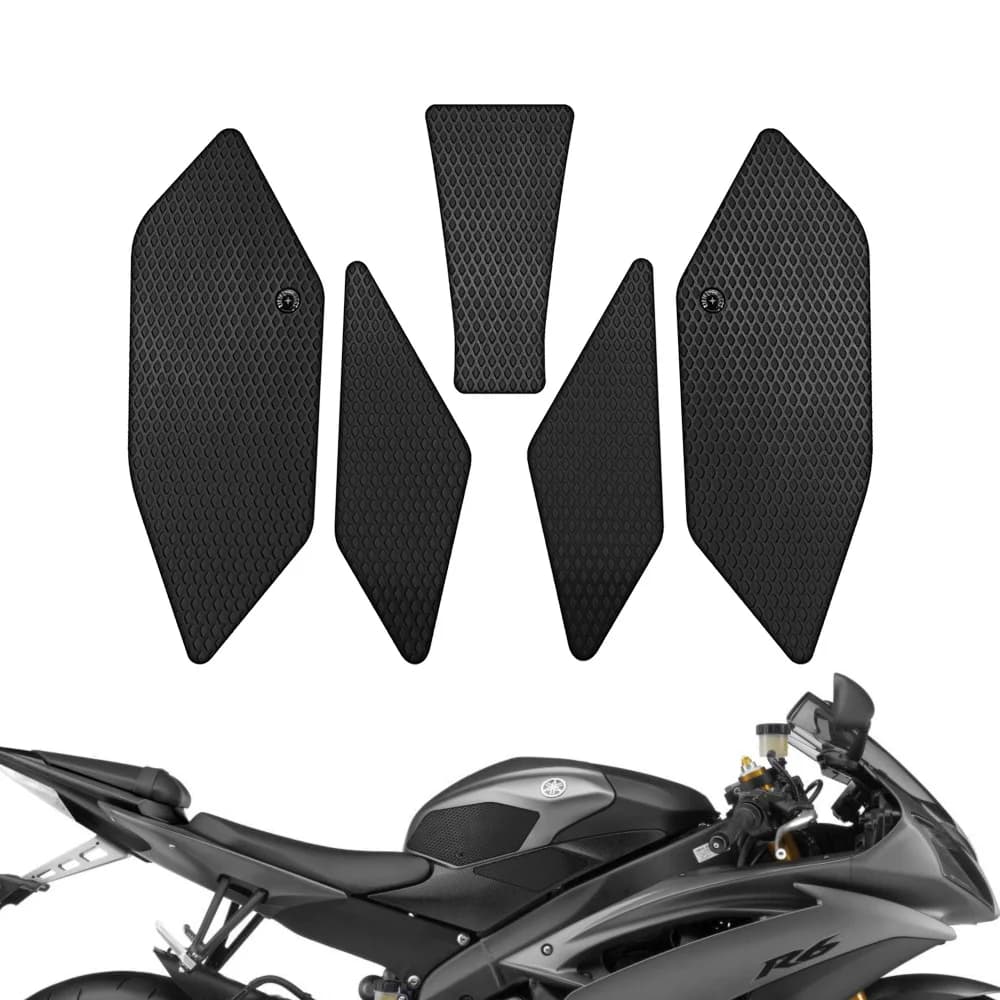 Protezione della presa del ginocchio del Gas dell'autoadesivo antiscivolo del cuscinetto di trazione del serbatoio del motociclo per YAMAHA YZF R6 da 2008 a 2016