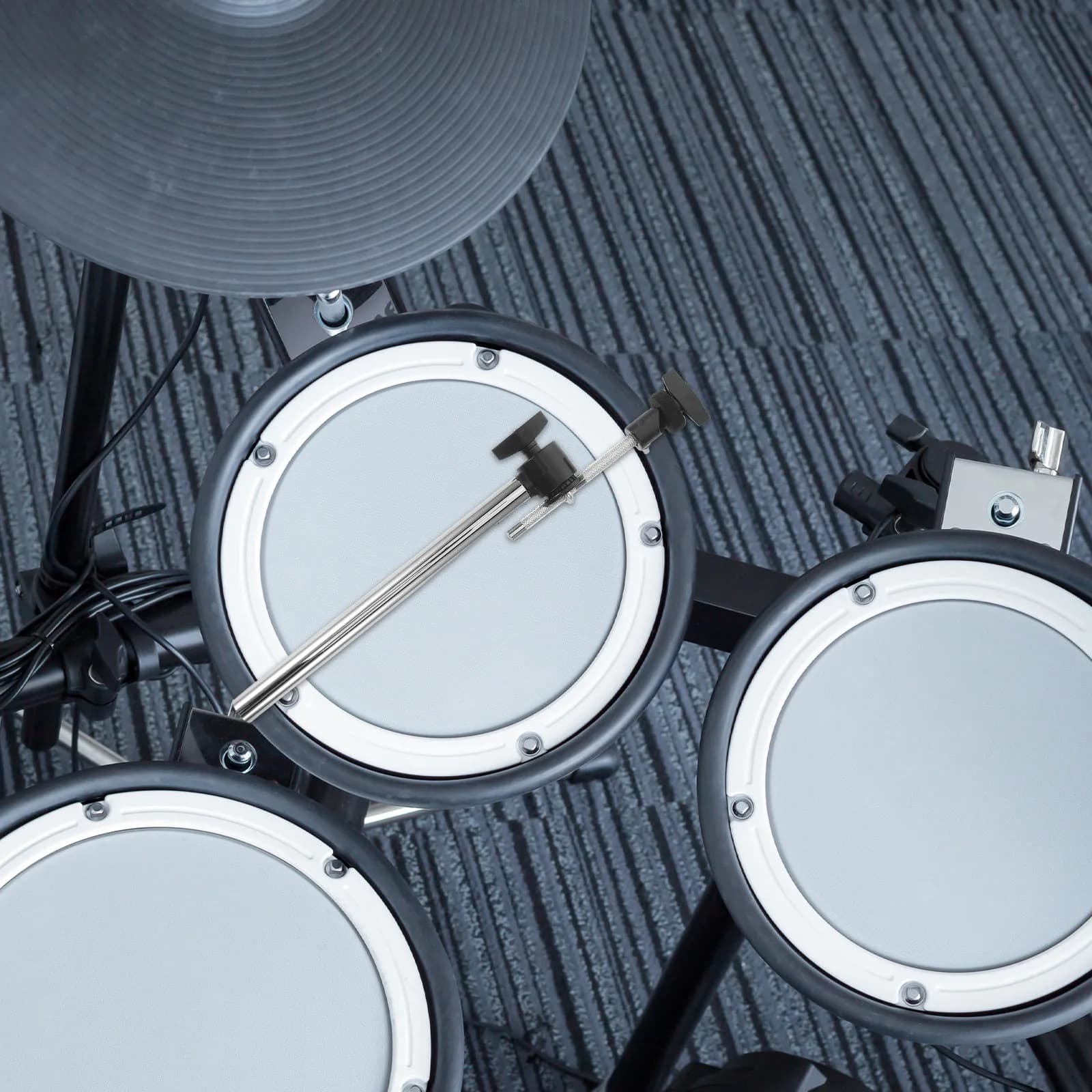 Supporto per Piatti Elettronici per Batteria, Braccio Stabile Resistente con Diametro Tubo 22mm per Spettacoli dal Vivo e Supporto per Drum Pad