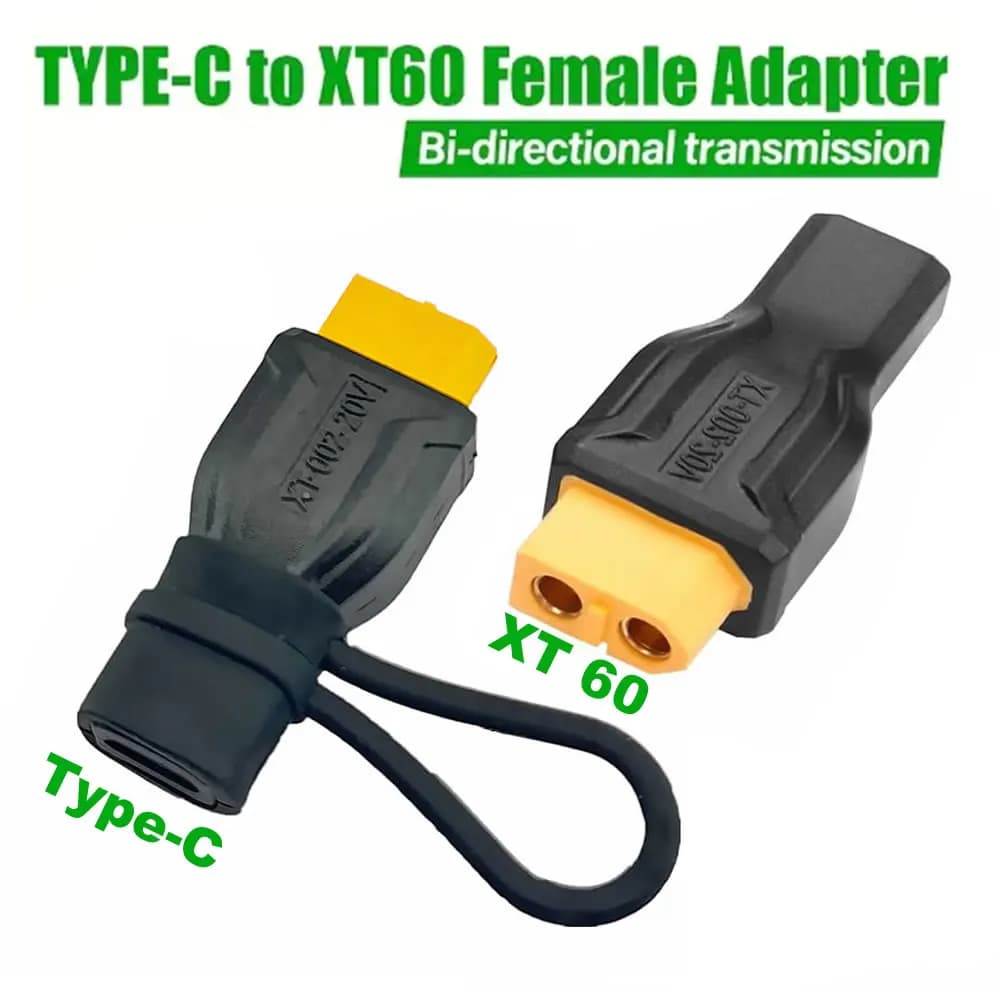 USB-C Adapter to XT60 Connector, Type-C Charging Cable for Connecting Plug XT60 100W 20V/5A for drones, Modelling, Energy Accumulation