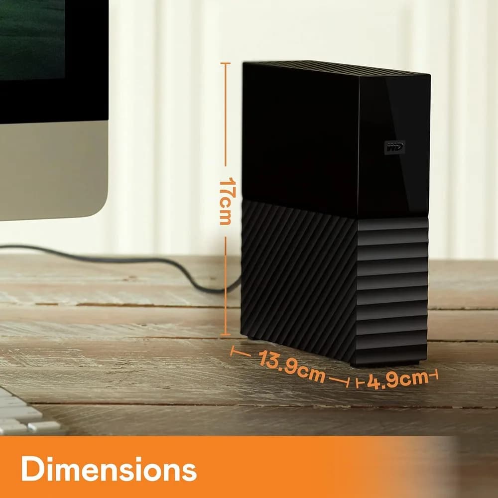 Hard Disk Esterno da 18TB per Desktop USB 3.0 con Protezione Password e Software di Backup Automatico