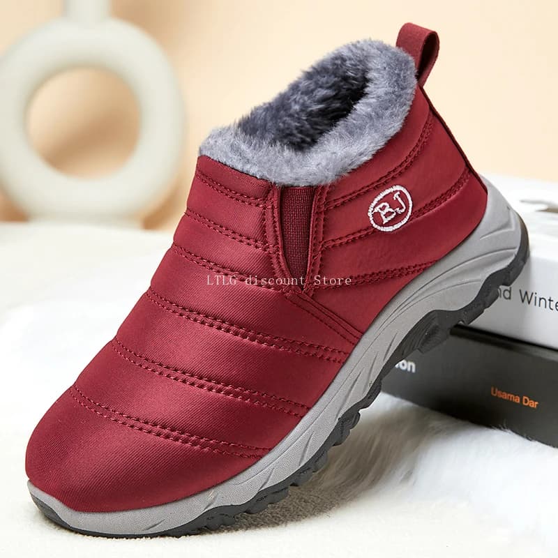 Stivali da uomo Stivaletti invernali da donna Caldi foderati in pelliccia sintetica Suola in gomma antiscivolo Stivaletti casual Stivali da neve Scarpe invernali Uomo