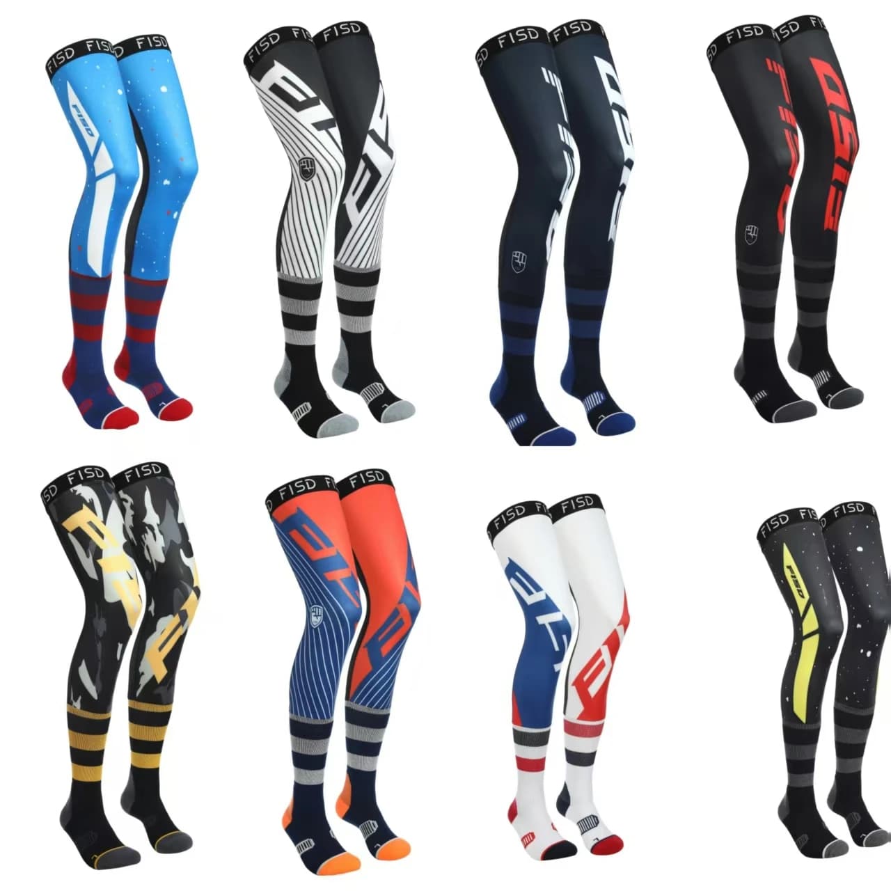 Ginocchiera a compressione per moto, calzino per enduro, calzini per ginocchia da motocross, protezione per ginocchia ATV MX, calzino sportivo per moto, 202