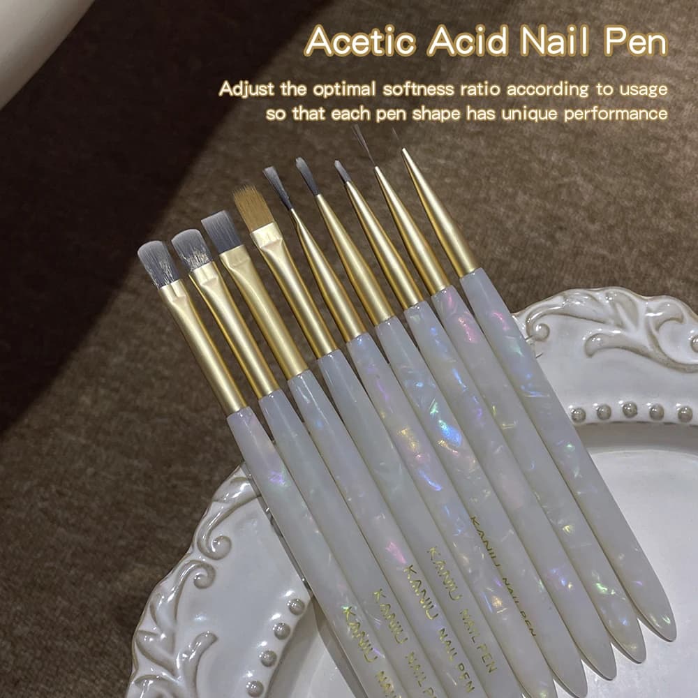 KANIU Forniture Coreane Professionali per Unghie, Pennello per Gel Polish per Manicure con Effetto Sfumato Graduale, Strumento per Gel Acrilico e Smalto UV