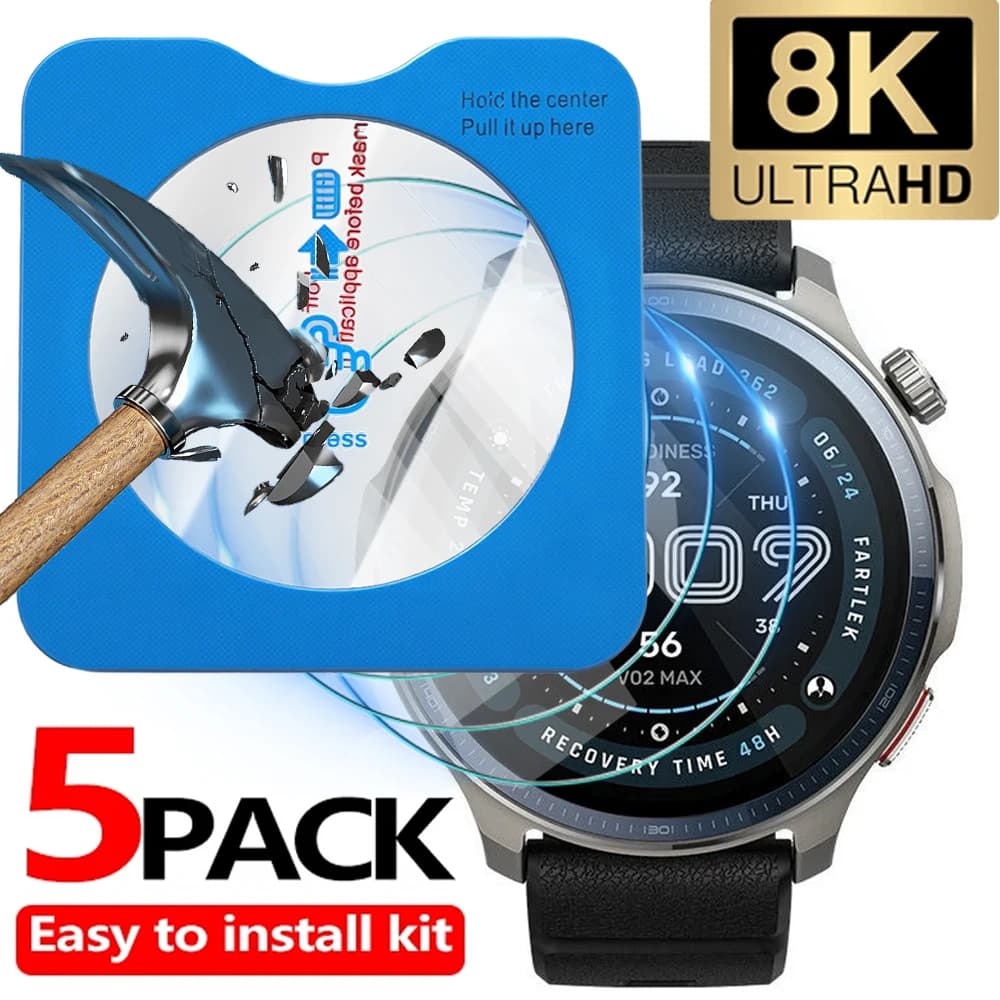 Pellicola Protettiva 9H con Kit di Installazione, Vetro Temperato HD 8K per Smartwatch Amazfit Balance 2