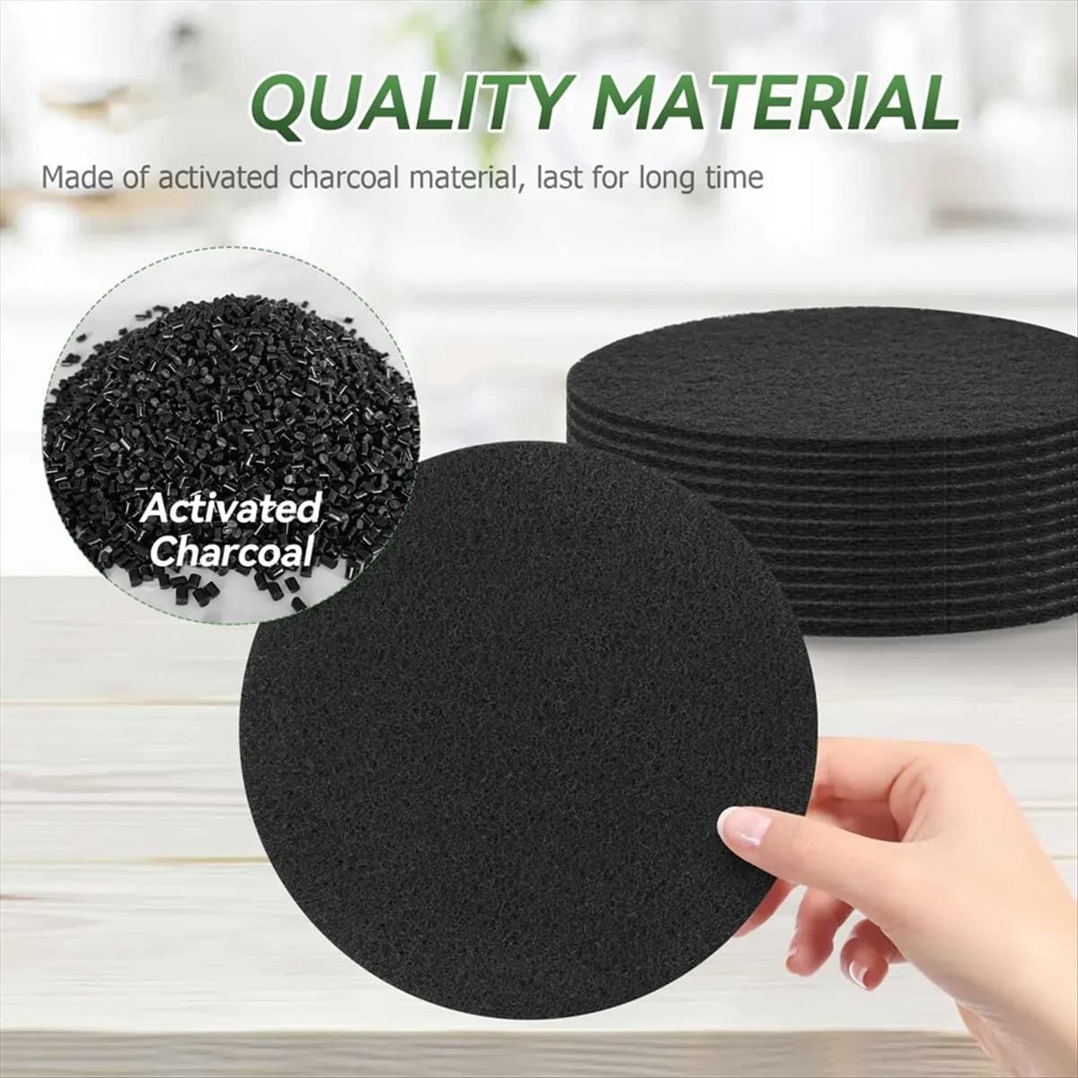 Ideale # Filtro per bidone del compost, filtri da 6,7 pollici per secchio del compost da cucina, controsoffitto domestico, filtro di rospacement per secchio del compost, confezione da 12