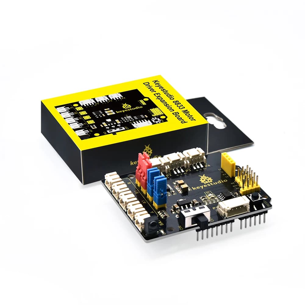 NUOVO! Scheda di Espansione Driver Motore Keyestudio 8833 con Cavo USB PH2.0 DC 6-9V per Arduino, Driver BT WiFi e Servo per Robot