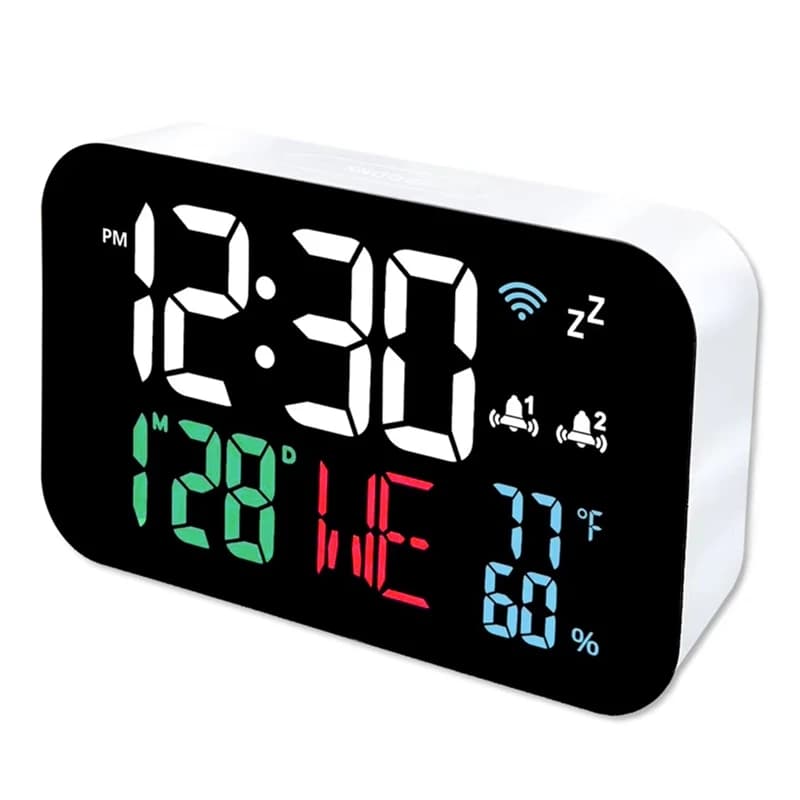 NEW Tuya WiFi Watch Calendar Intelligent Thermometer Igrometer with LED Digital Display WIFI support
