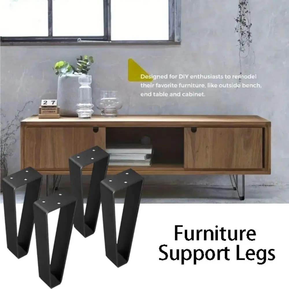Gambe per Mobili in Metallo Nero Stile Moderno Supporto Robusto Piedi per Divano Altezza Regolabile Include Viti Piedini Regolabili per Soggiorno
