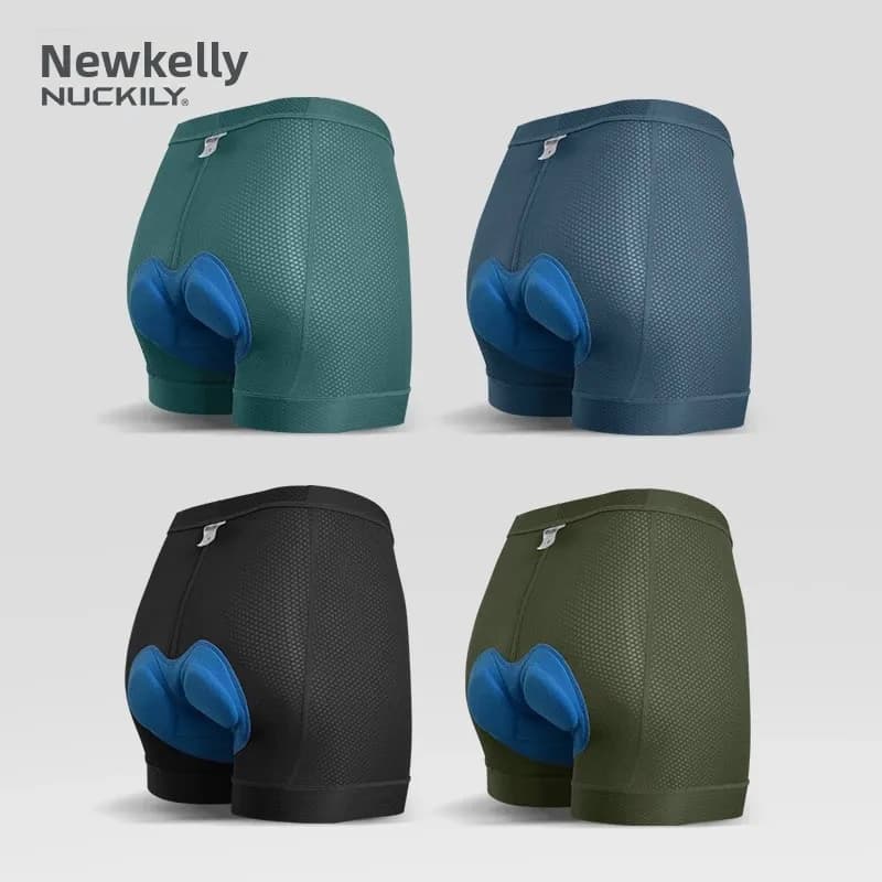 NUCKILY Pantaloncini intimi da ciclismo per uomo e donna, imbottiti in 3D, traspiranti, ad asciugatura rapida, anti-sfregamento, per mountain bike da strada