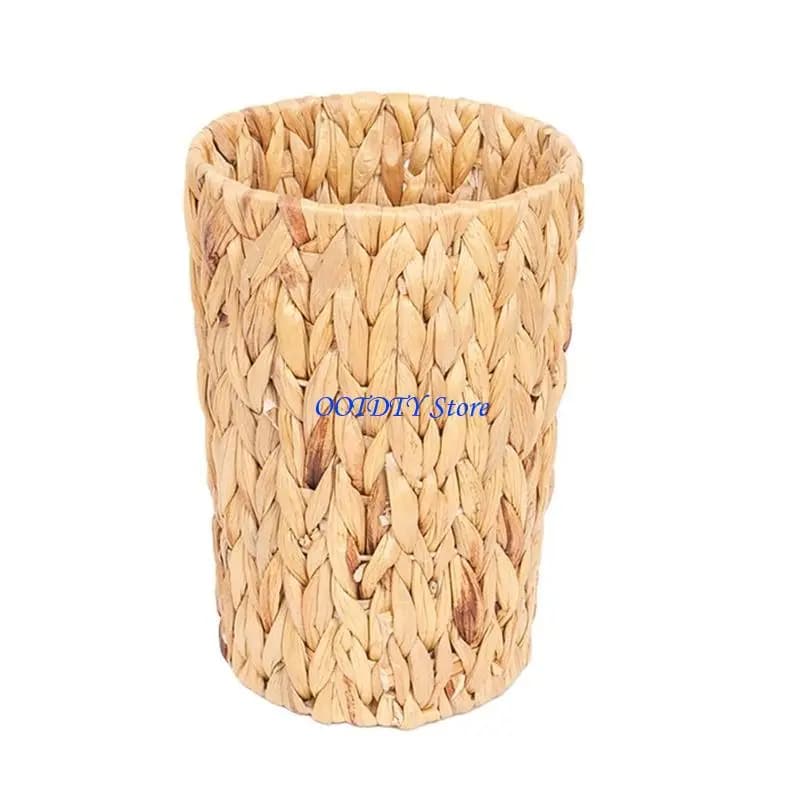 367A Elegante cestino per rifiuti in rattan, cestino porta rifiuti in vimini intrecciato multiuso