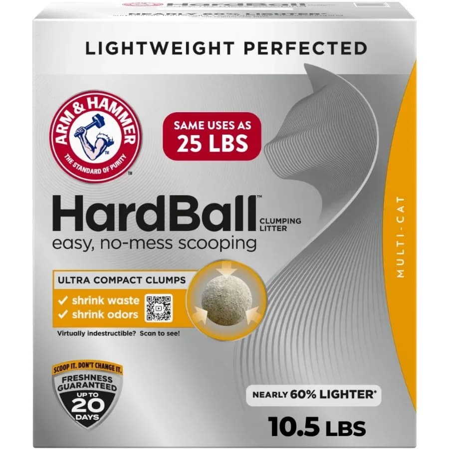 HardBall Lightweight 5-in-1 Clumping Cat Litter, Garden Bloom Scent, 10.5 lbs