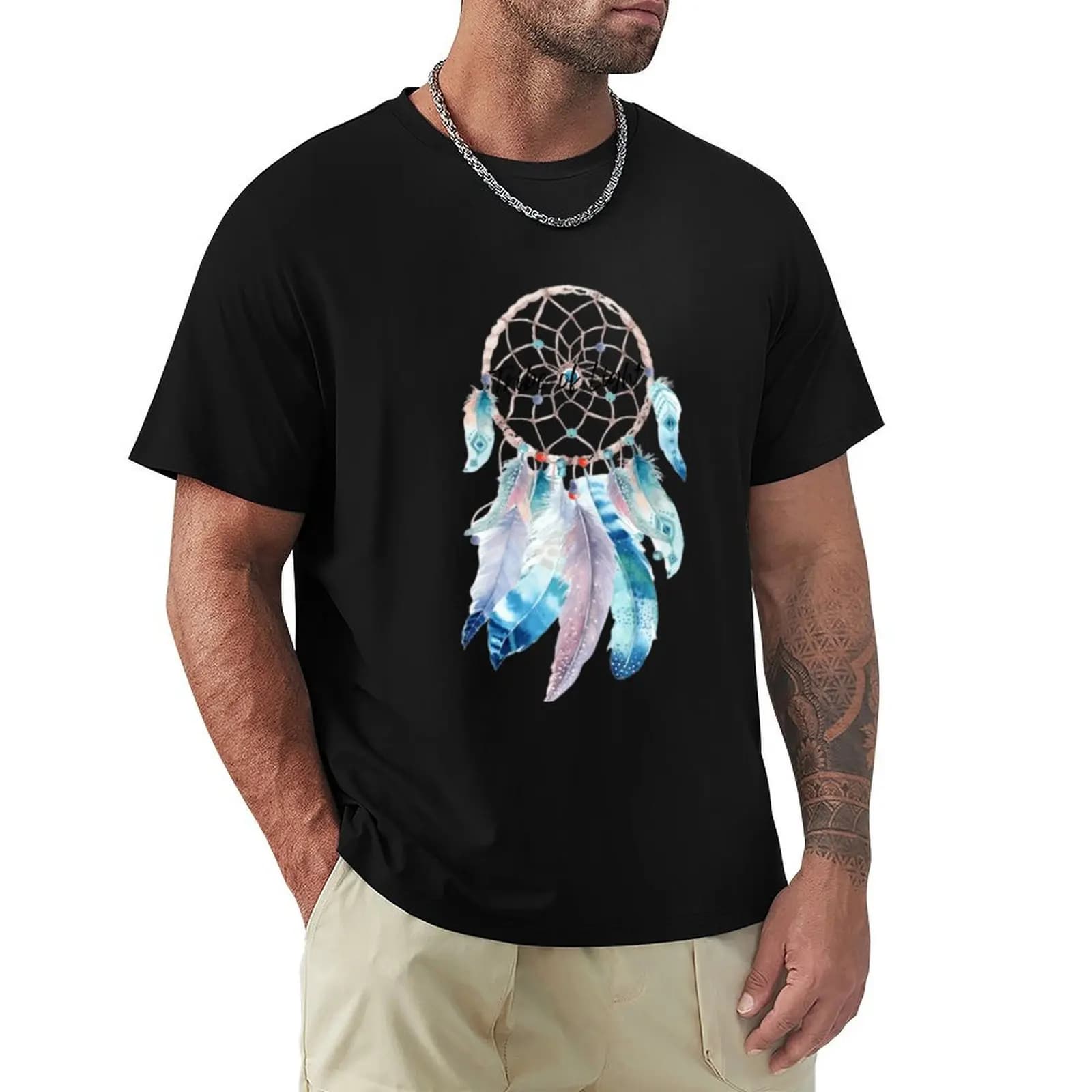 Tribe of Light Dreamcatcher T-Shirt Work Style Casual T-Shirt
