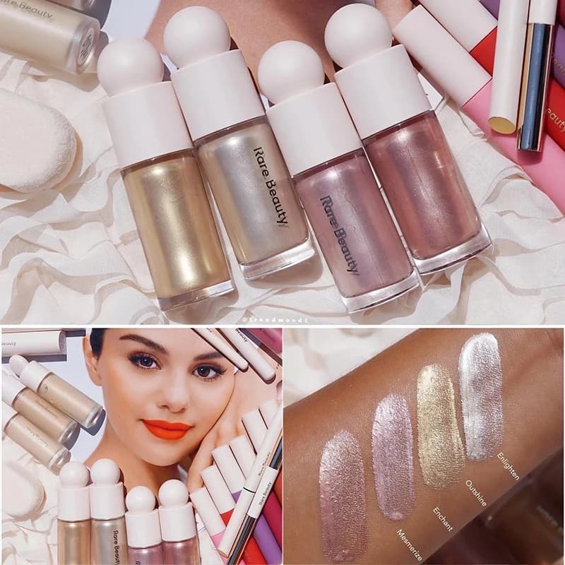Rare Beauty Illuminante Liquido, Polvere Viso Illuminante e Contorno, Blush Liquido, Illuminante Scintillante, Rossetto Effetto Specchio