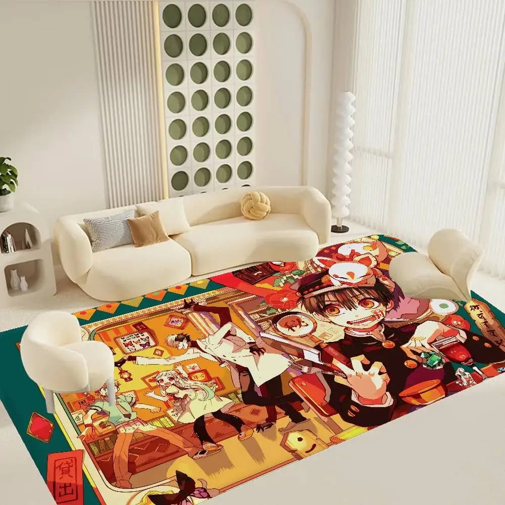 Toilet Bound Hanako Kun Bathroom Mat Non-Slip Laundry Room Mat Laundry Decor Balcony Child Living Room Toilet Rug