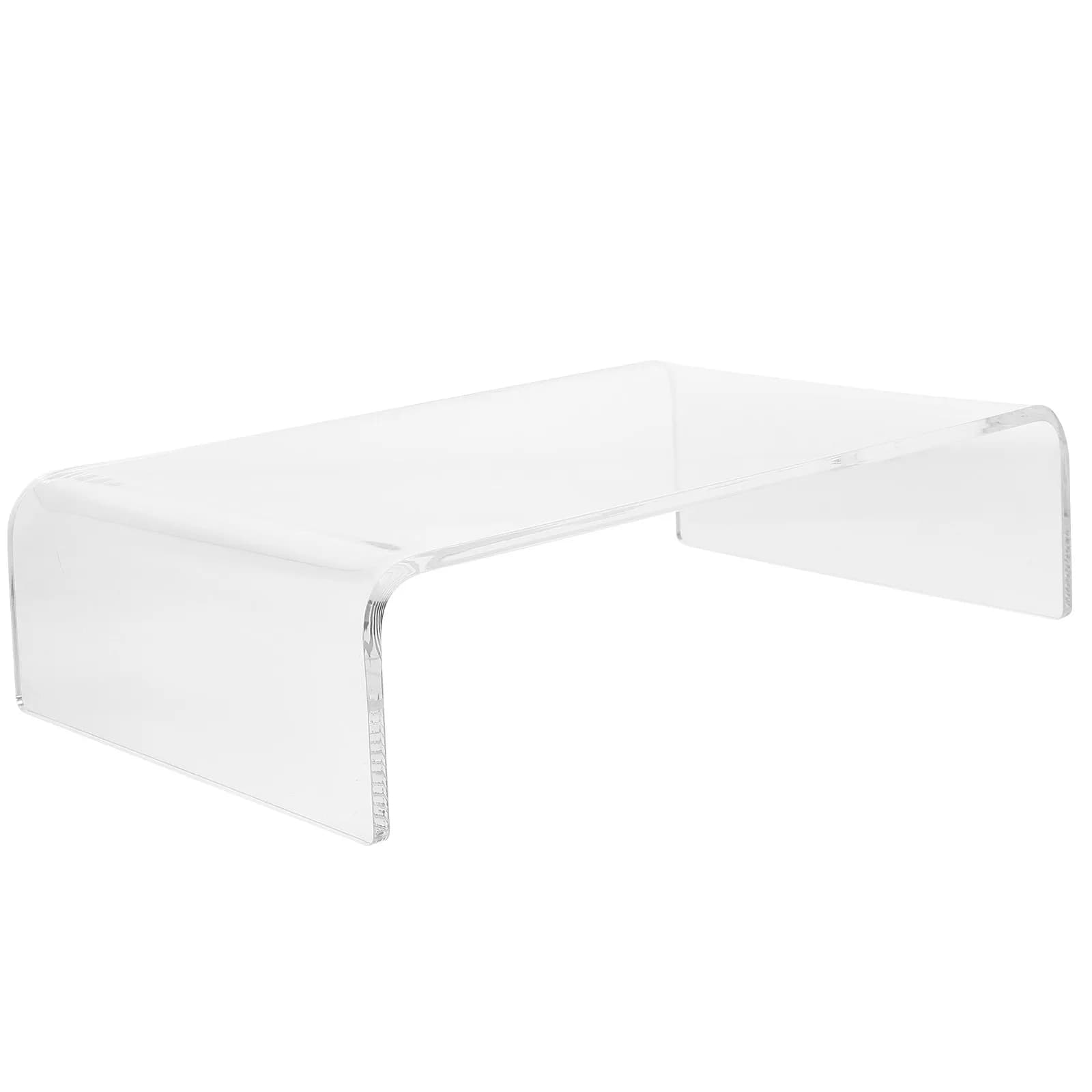 Supporto per Monitor in Acrilico, Rialzo Ergonomico per Schermo del Computer, per Migliorare la Postura e Alleviare l'Affaticamento degli Occhi, Organizzatore per Scrivania