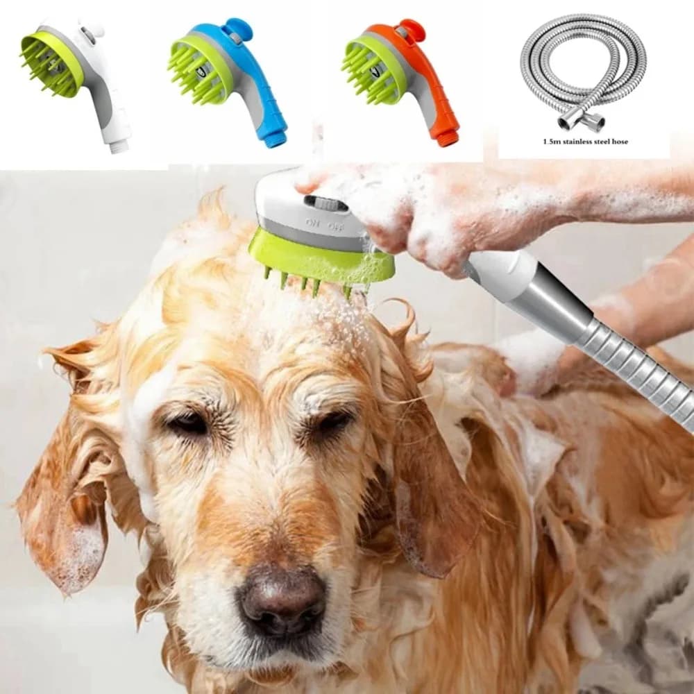 Portable Dog Shower Head Massage Shower Head Pet Shower Head Cleaning Shampoo Brush Special Bath Brush for Small Dogs and Cats