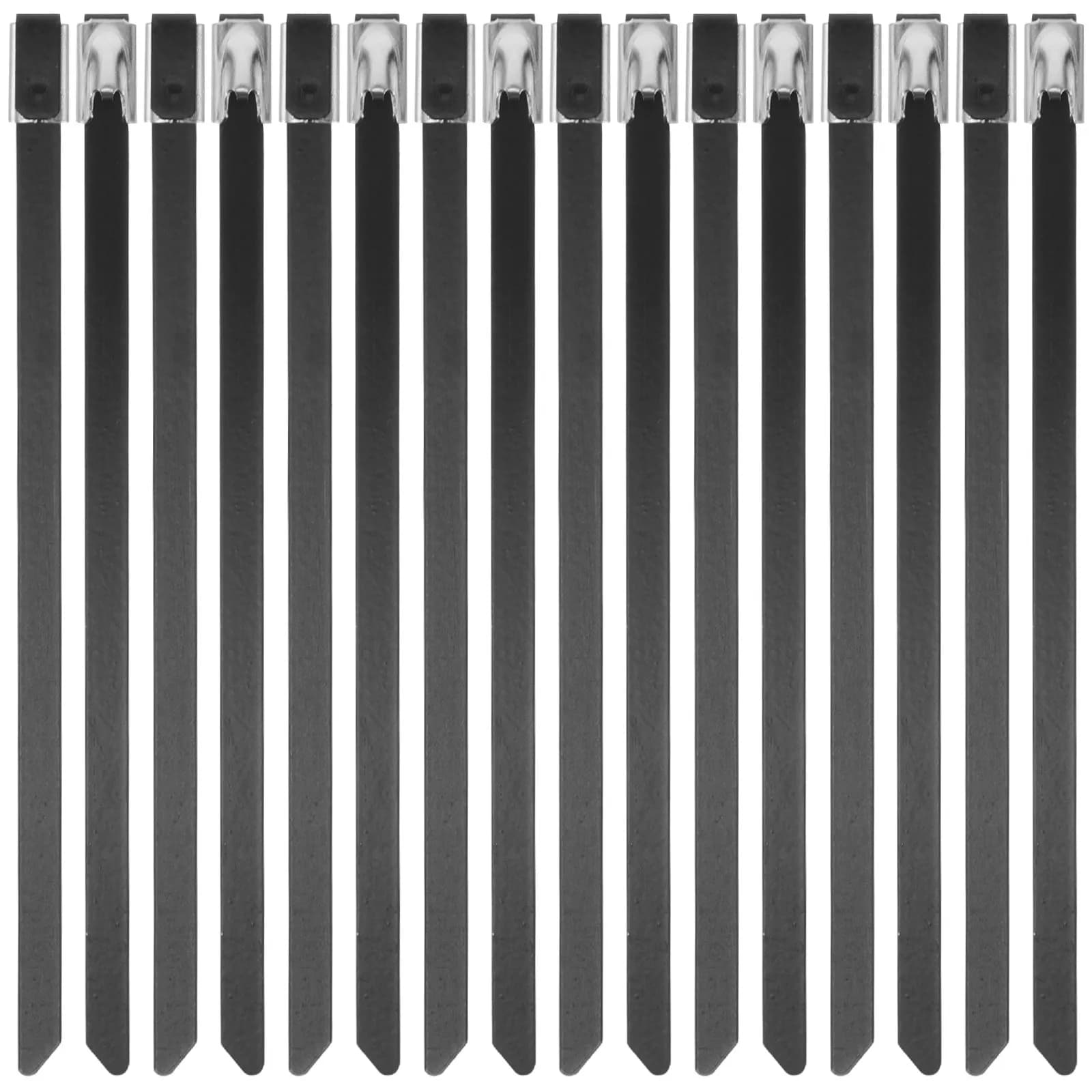 100 Pcs Black Steel Cable Ties Wire Rope Zip Straps for Marine Ship Bridge Mirror Hanging Cable Management