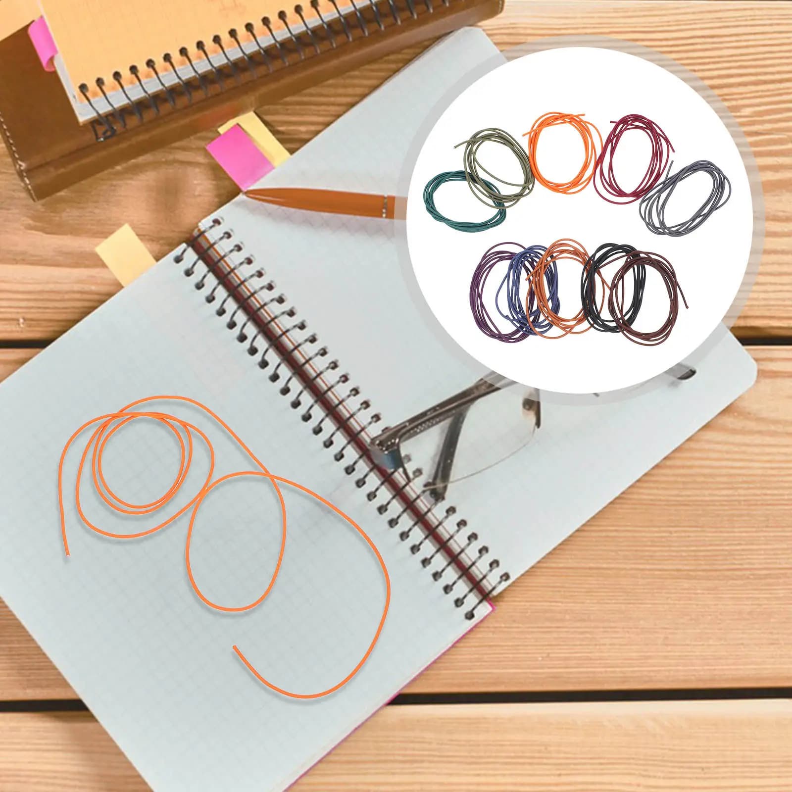 10 Pezzi Elastici in Nylon Estensibili per Quaderni, Organizer e Libri - Fascette di Fissaggio