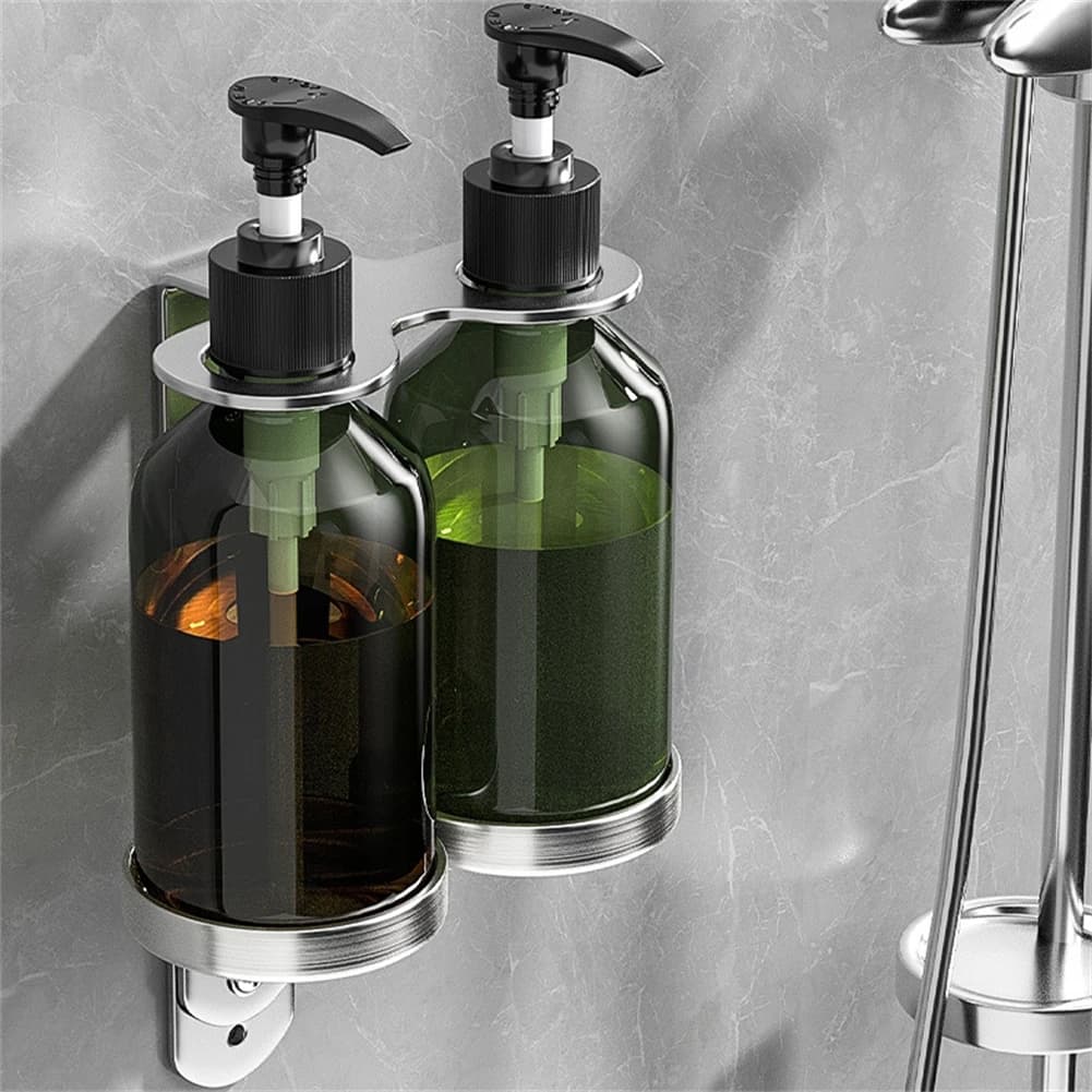 Dispenser di sapone da parete montato manualmente dispenser di sapone con pompa portabottiglie per shampoo doccia gel liquido strumenti da bagno
