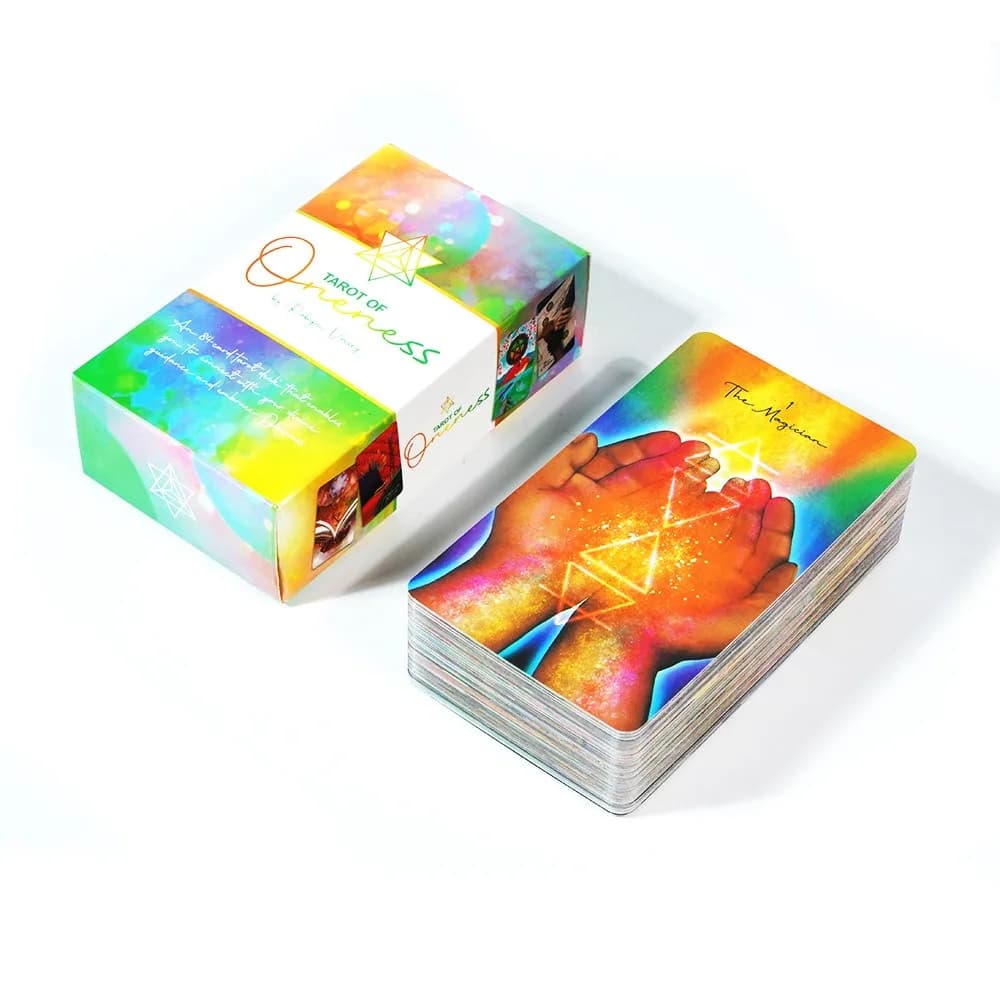 Le carte Tarot of Oneness 10,3*6 cm 78 pezzi ti consentono di collegare con la guida divina e l'abbraccia la nonna basate sul Rider Waite