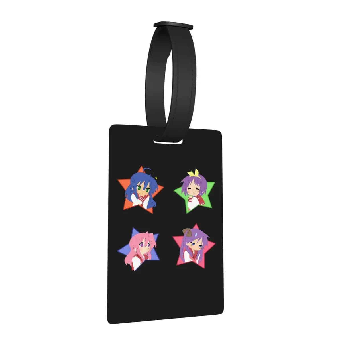 Etichette per Bagagli Anime Lucky Star, Accessori per Valigie, Tag per Bagaglio da Viaggio, Porta Etichetta con Nome e Indirizzo