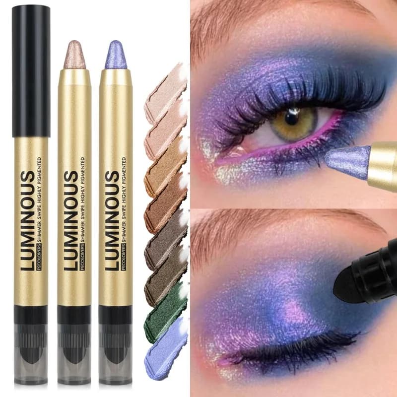Gold Tube Shade Pen, eye highlighting, lightens eyes, waterproof and sweat resistant, cosmetics for eyes