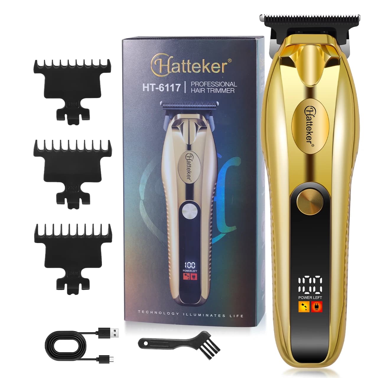 Electric Haircut Hatteker for Men Wireless Barbiere Razor Professional men's grooming kit for precision cutting