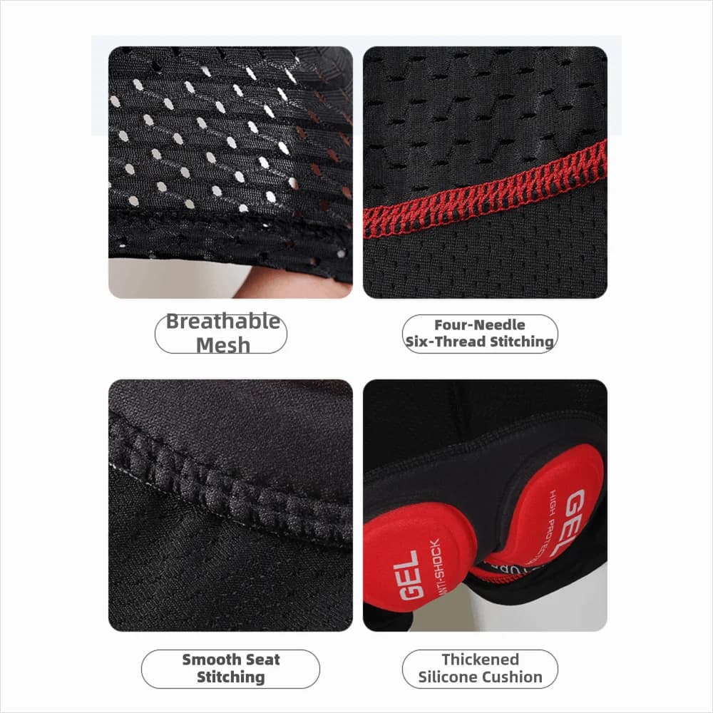 Breathable Mens Cycling Underwear 3D Padded Polyester, Silicone Riding Underpants Shock Absorption Comfortable Fit