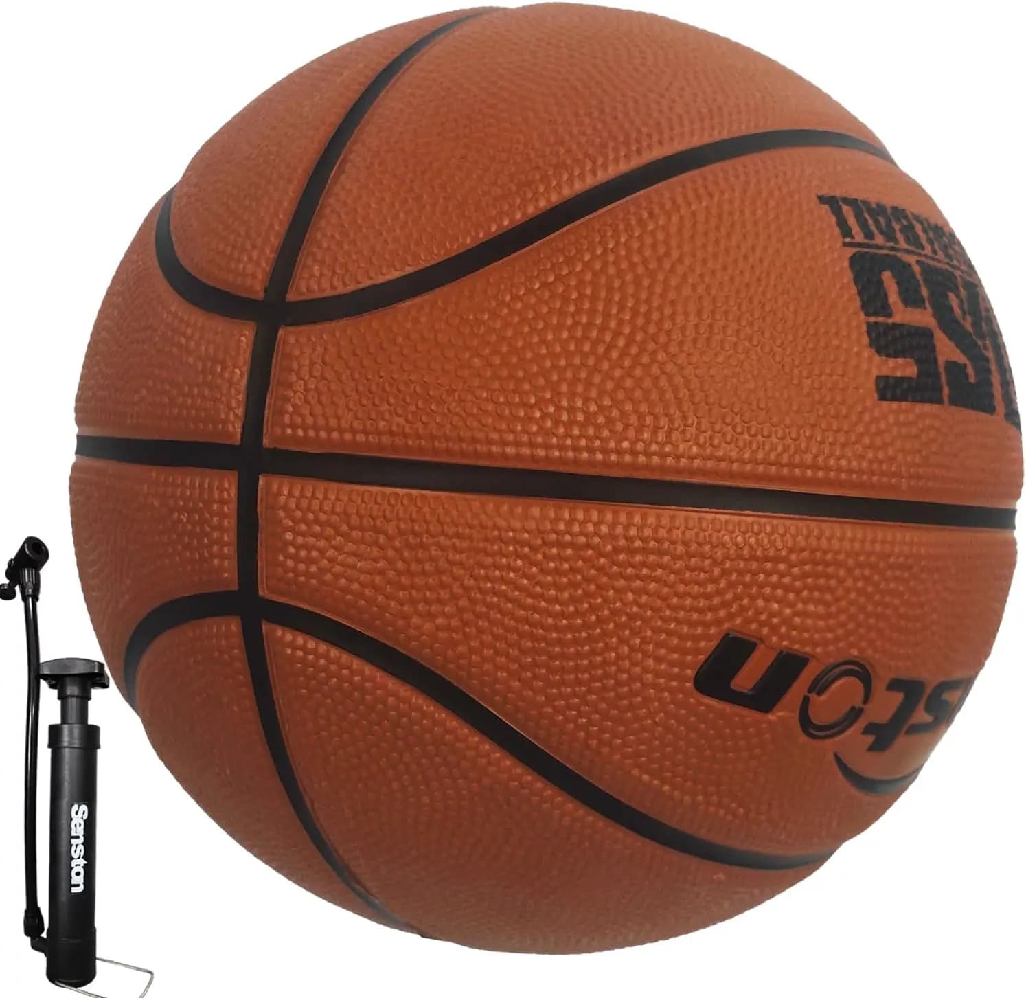 Pallone da basket da esterno da 29,5'' con impugnatura in gomma elastica premium e pompa, durevole, misura 7