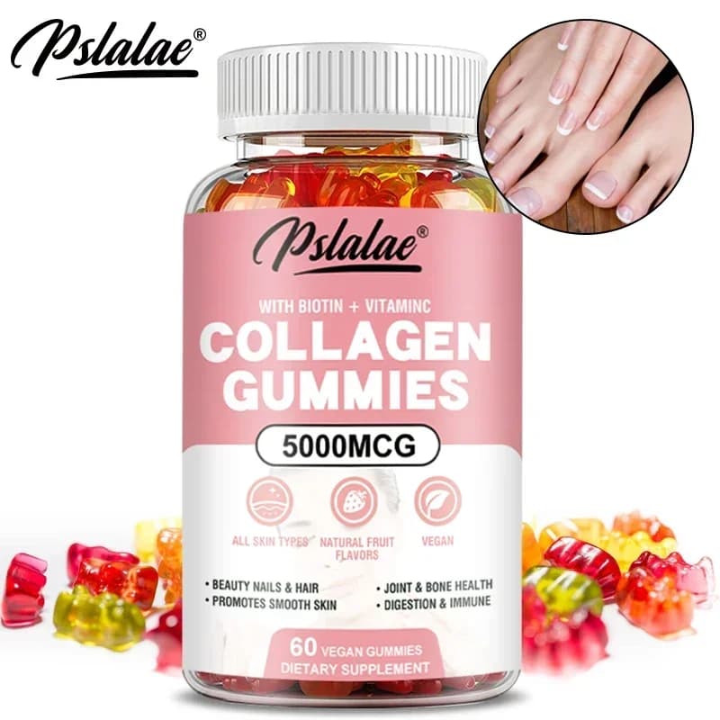 Caramelle gommose al collagene: promuove la crescita dei capelli, la cura della pelle, illumina il tono della pelle, idrata la pelle, aiuta le articolazioni delle ossa delle unghie