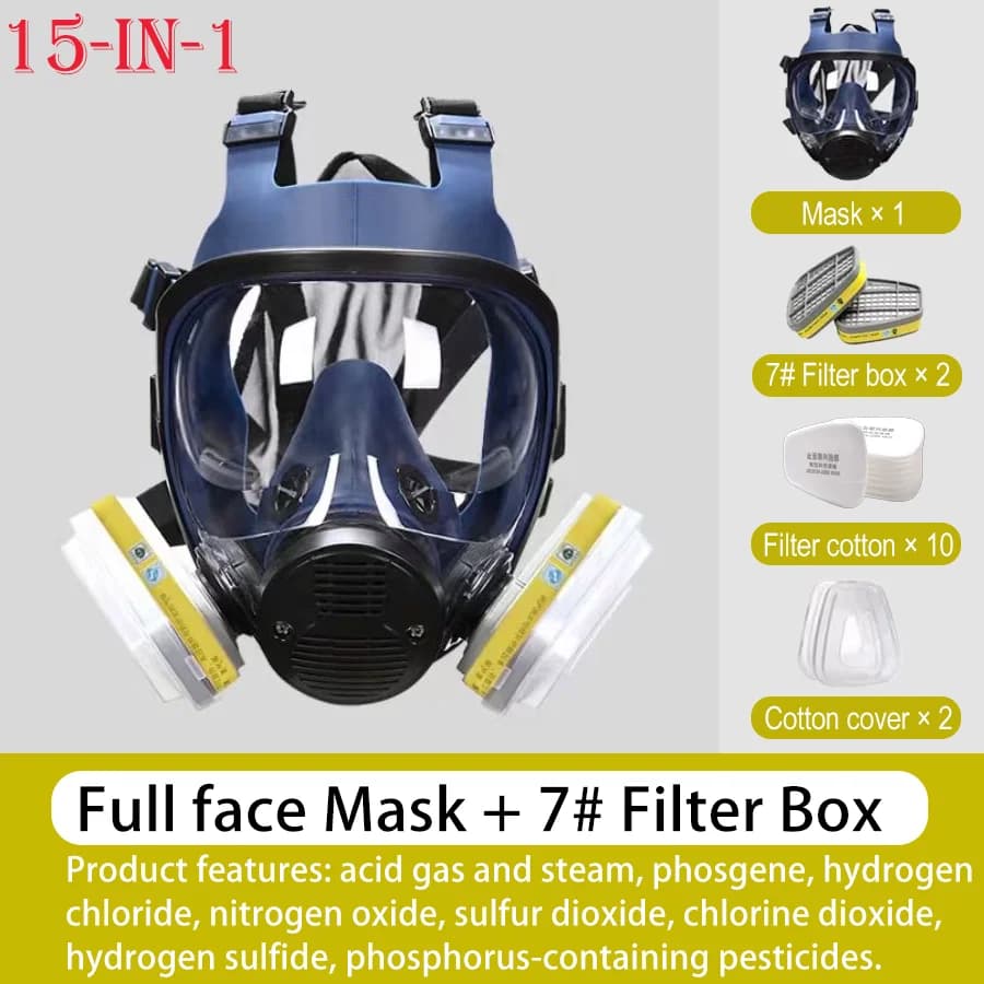 6800 Imbracatura per la testa con maschera antigas panoramica, ideale per impianti chimici, spruzzatura di pesticidi e fumi galvanici.