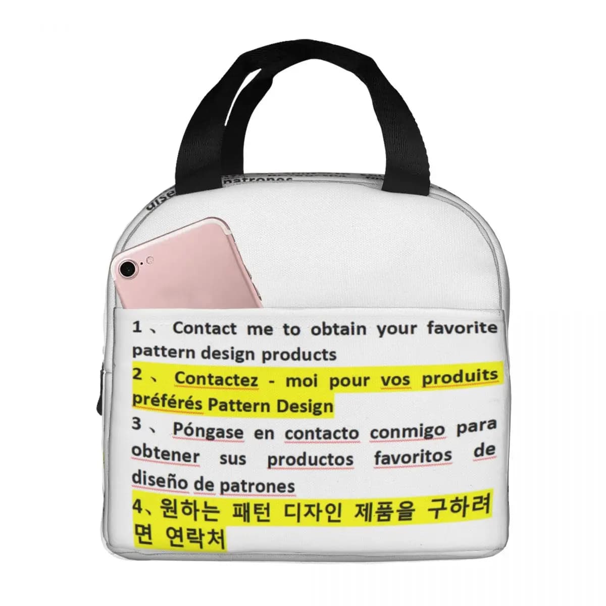 customized Lunch Bags Insulated Bento Box Portable Lunch Tote Resuable Picnic Bags Cooler Thermal Bag for Woman Children Work