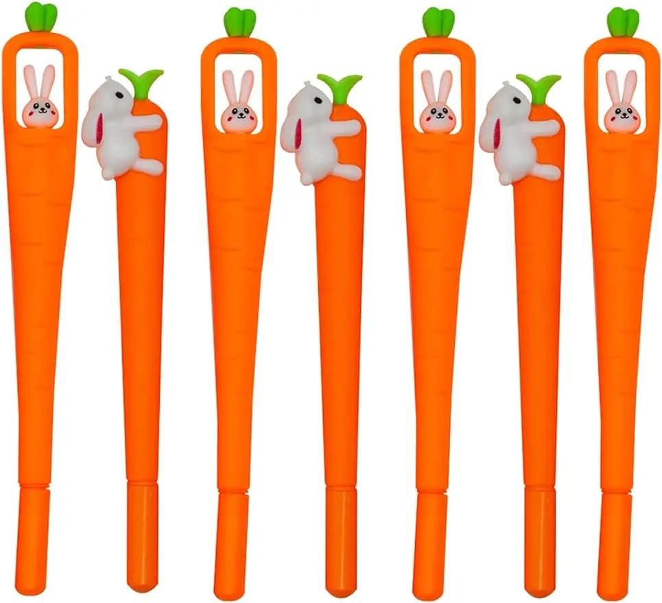 Simpatiche penne Gel di carota di coniglio comode penne da scrittura inchiostro nero adolescenti studenti collettrici cancelleria scolastica