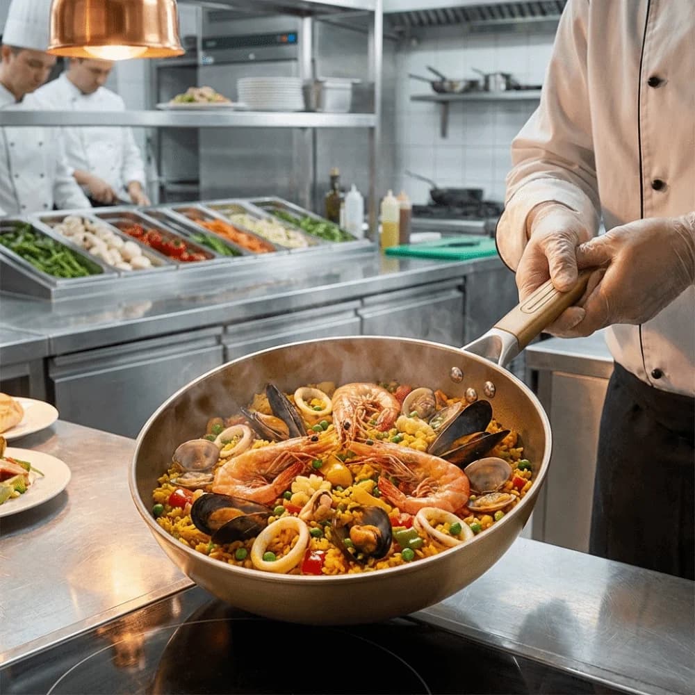 30/32/34cm Cast Iron Frying Pan Rustproof Non Stick Titanium Frying Pan Kitchen Cookware Professional Fried Steak Wok