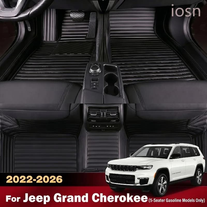 Car Floor Mats for Jeep Grand Cherokee 2022-2026 5-Seater Full Cover Custom Waterproof Carpets Auto Interior Accessories