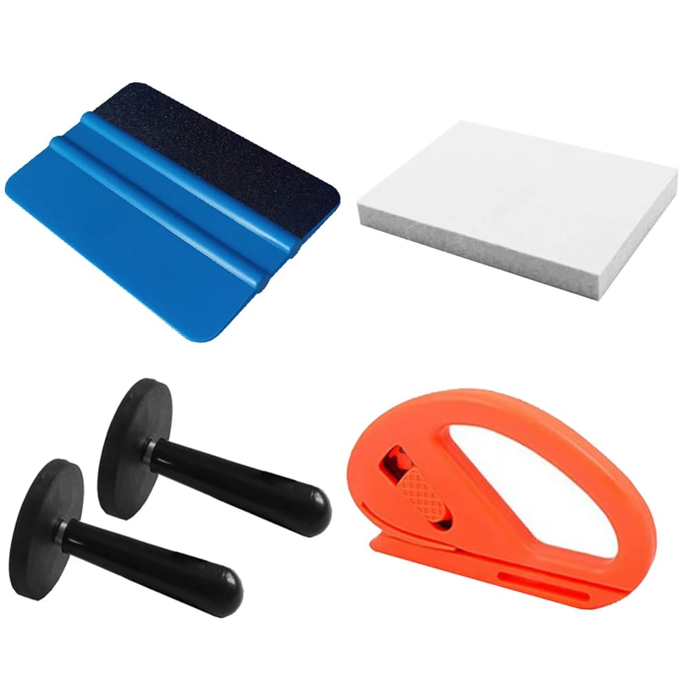 Raschietto per pellicole in vinile, taglierino per wrapping auto, strumento di posizionamento per grafiche e segnaletica, supporto magnetico per strisce, applicazione pellicole oscuranti per vetri