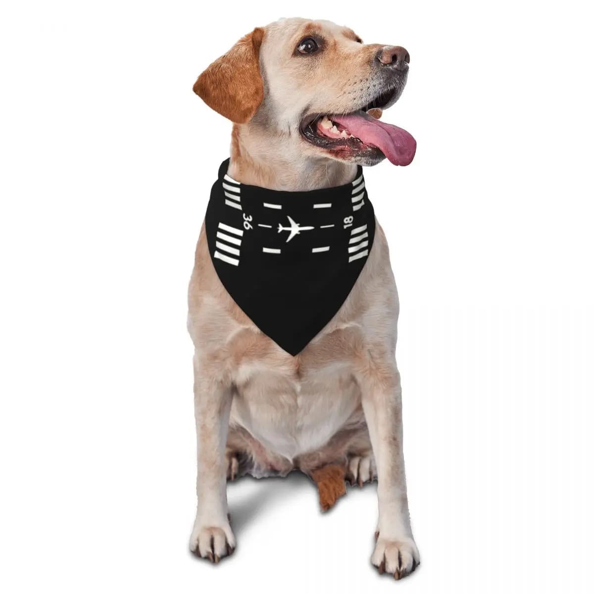 Airport Runway Pet Scarf Aviator and Pilot Soft Dogs Cats Bandana Funny Triangle Bib Dog Cat Accessories