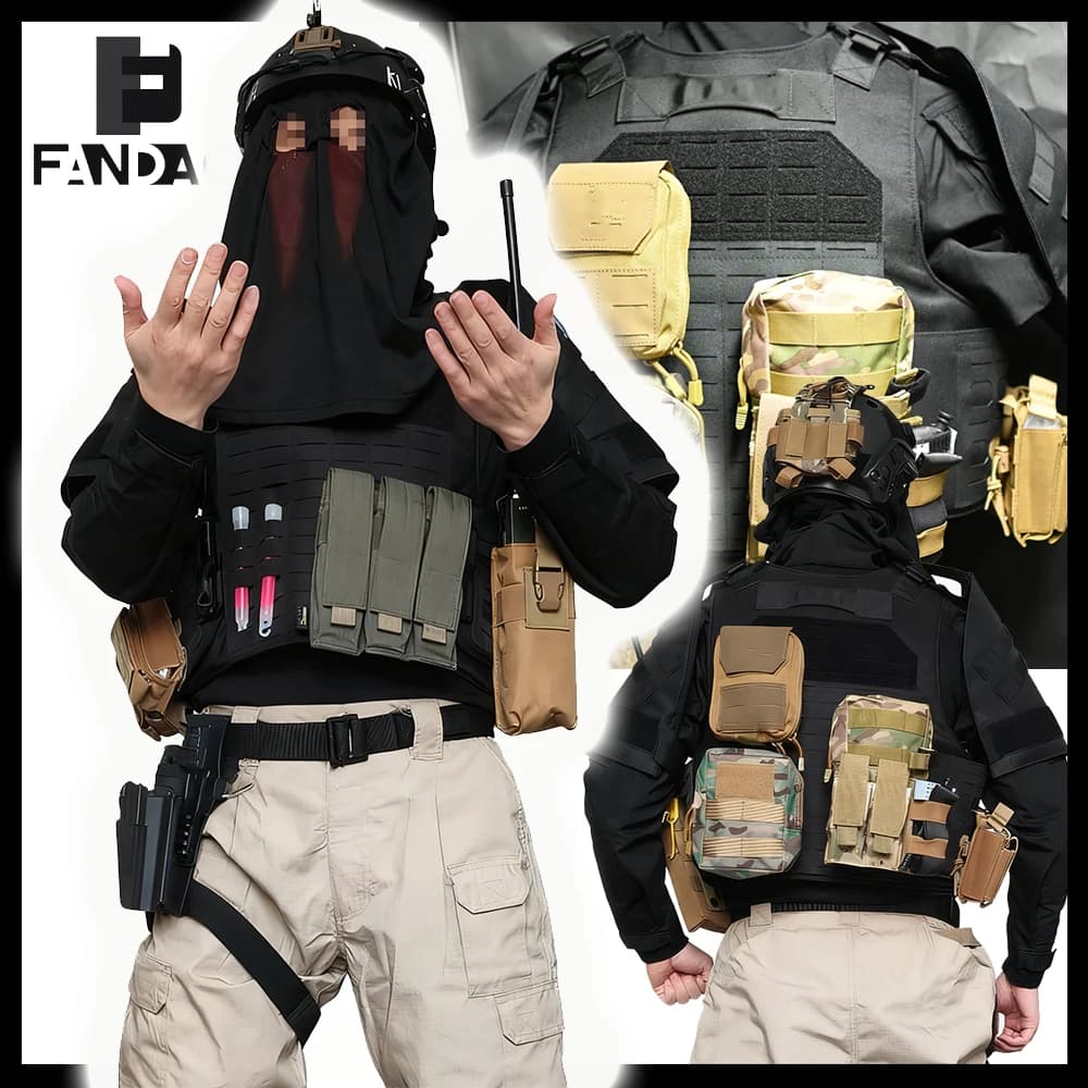 Set gilet tattico Airsoft Koenig Ghost Set completo gilet con spallina Borsa walkie-talkie Kit di pronto soccorso CS Attrezzatura cosplay