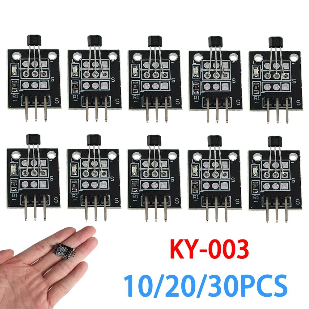 Modulo Sensore Hall KY-003 (10-30 pz) per Arduino AVR, Auto Intelligenti, Kit Fai-da-te, Modulo Sensore Magnetico KY003