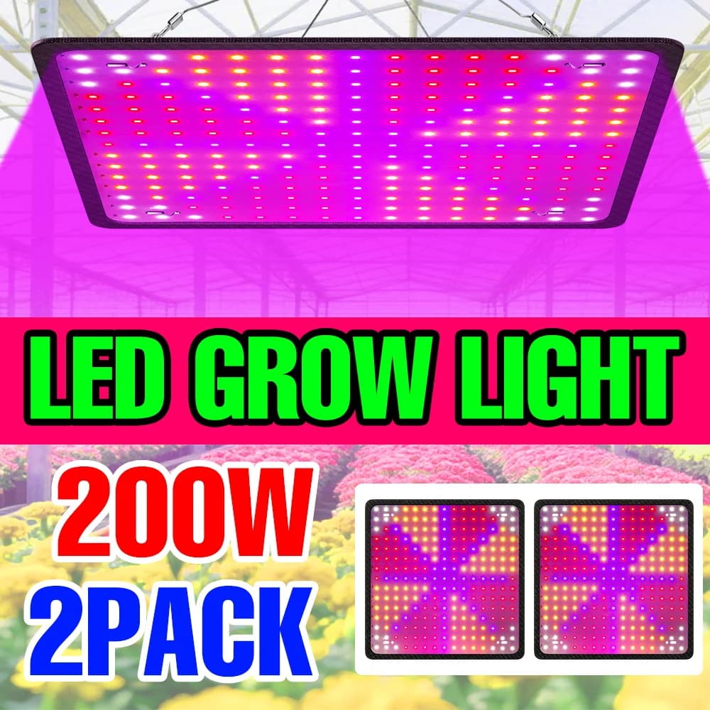 2-piece LED Plant Lamp Quantum Table Full Spectrum Growth Lights Indoor greenhouse Tent Flower Seeds Vegetable Filling Lighting