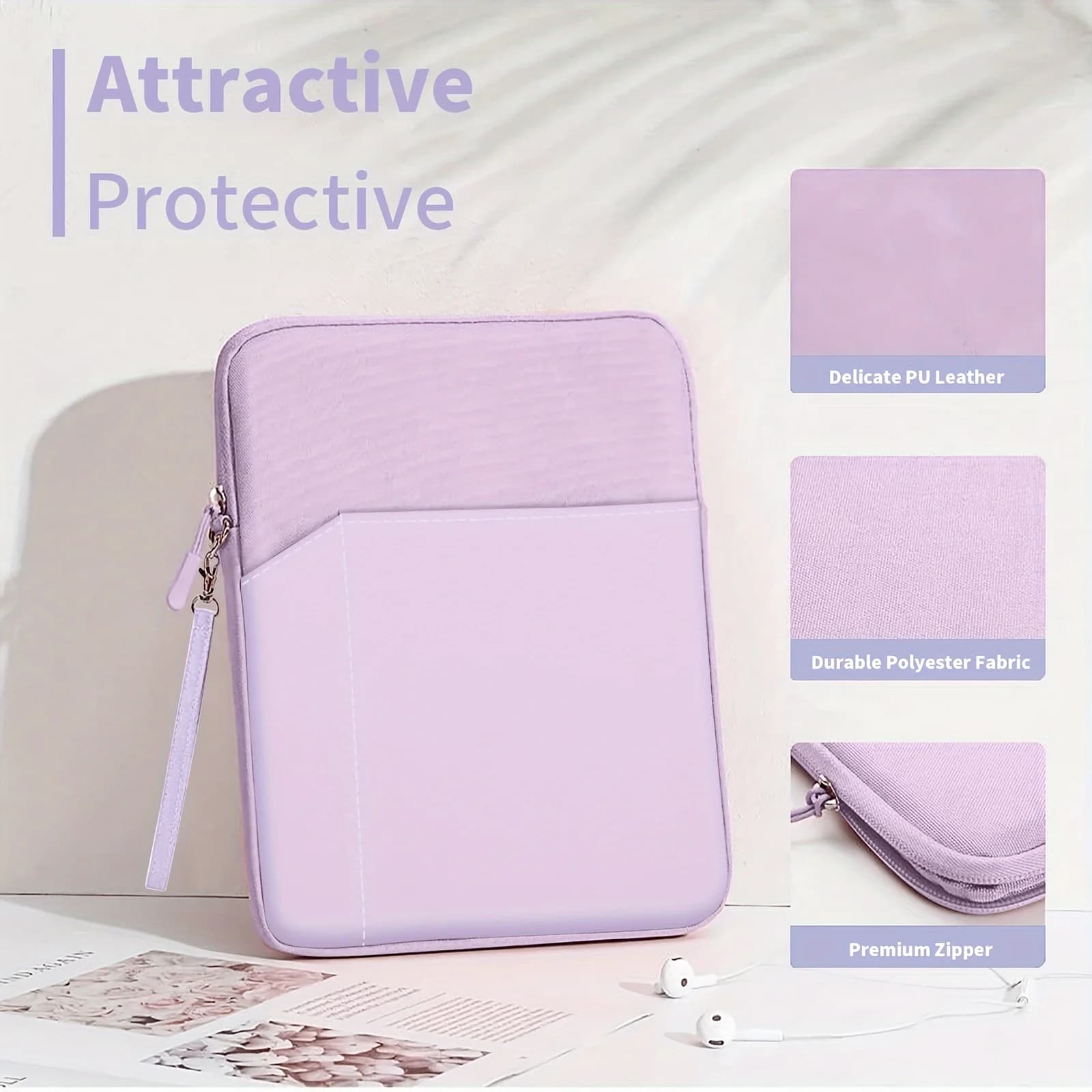 Borsa a sacchetto per tablet da 11-13,3 pollici compatibile con iPad Air 11 13 (M4, M2)/iPad Pro 11 13 (M5, M4)/iPad Pro 12.9/Custodia protettiva per laptop
