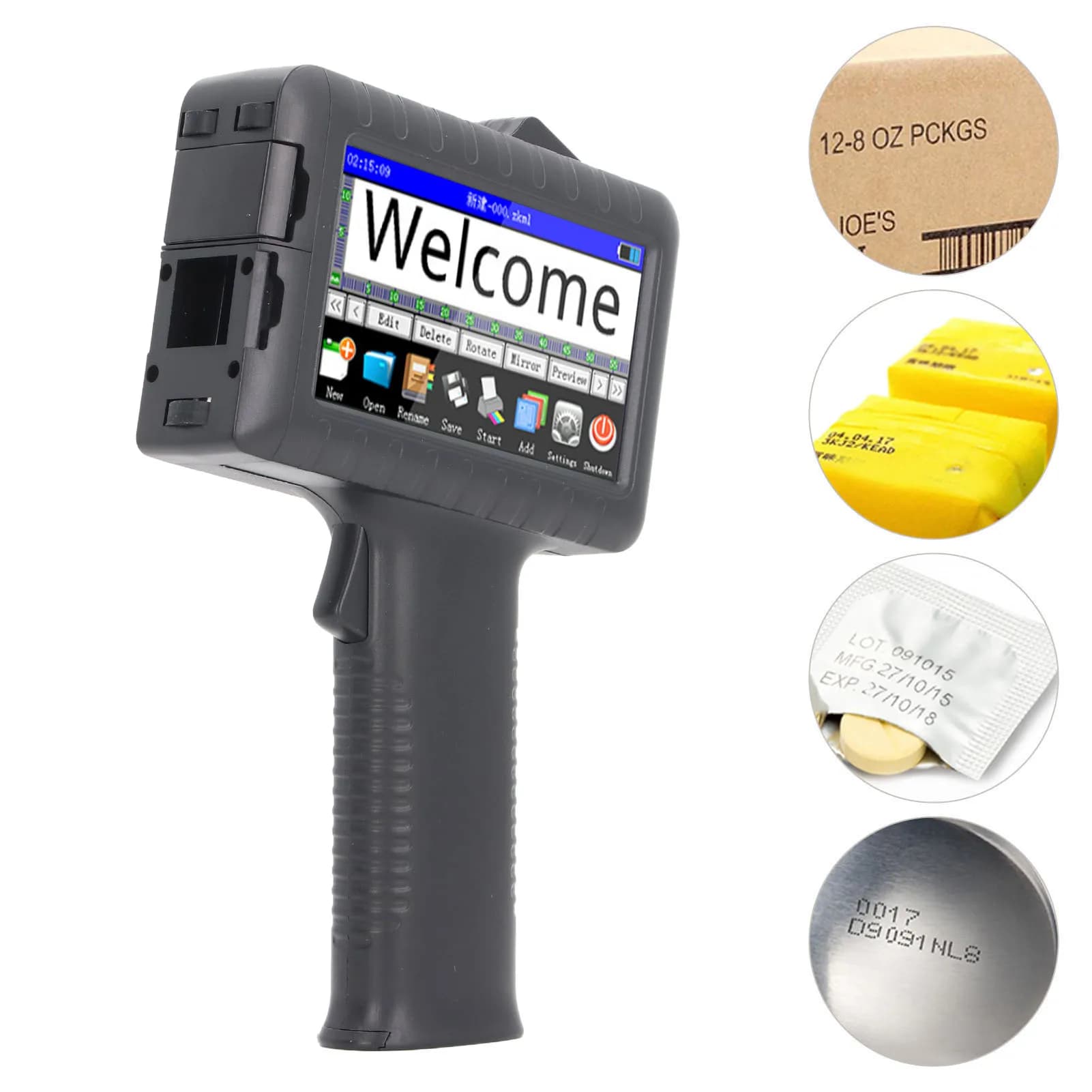 Stampante a getto d'inchiostro portatile KD481 N Supporto LED HD Stampante mini logo portatile multilingue Stampante a getto d'inchiostro portatile