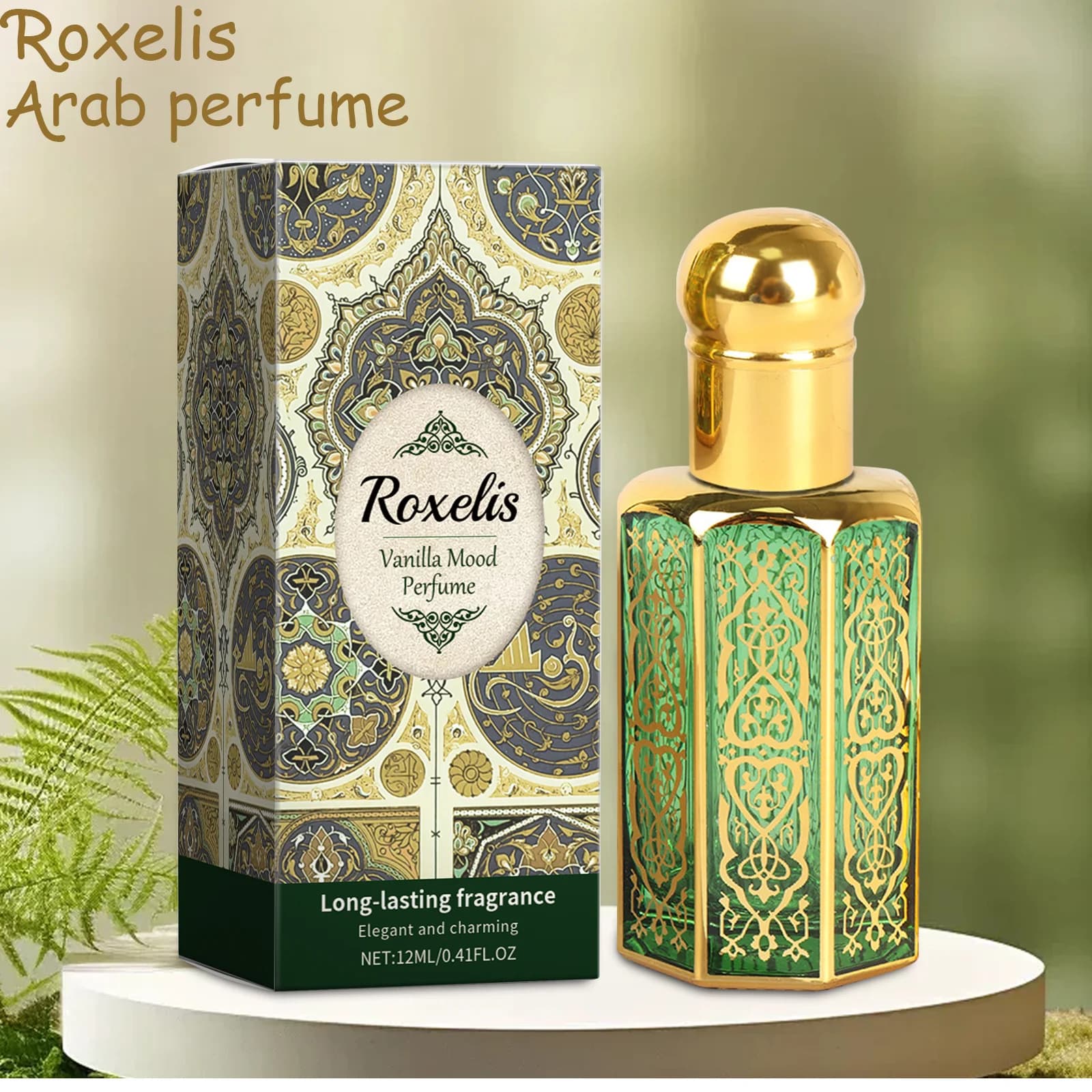 Profumo arabo Roxelis, fragranza alla vaniglia, profumo elegante, delicato, duraturo, affascinante e portatile