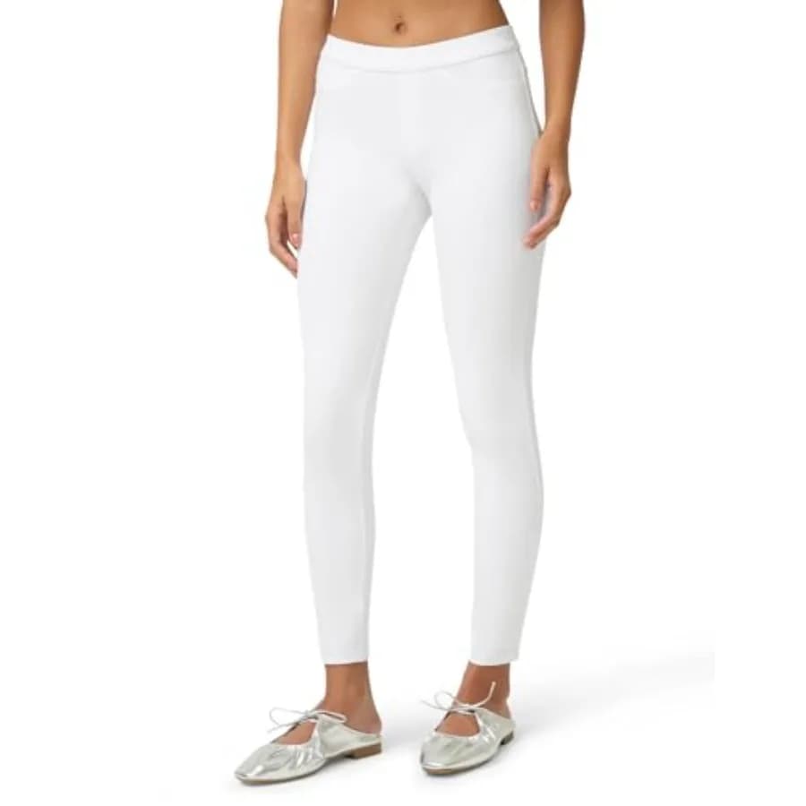 Leggings in denim classici da donna, jeggings da donna con tasche posteriori veri, jeans elasticizzati a vita alta