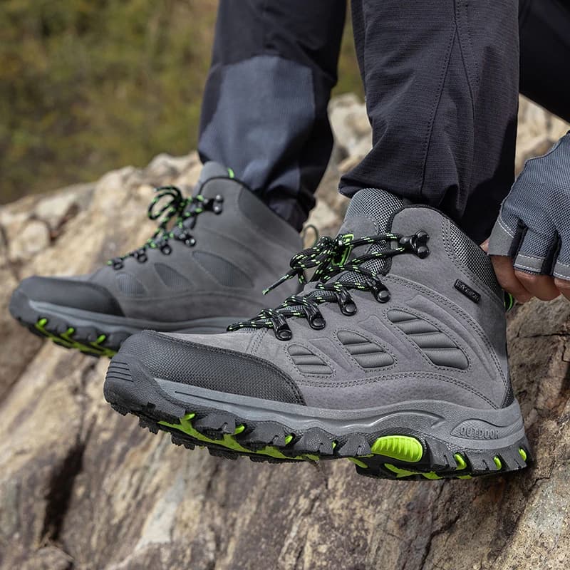 Men's Outdoor Non-slip High-top Boots Wear-resistant Easy Clean Hiking Boots Outdoor Casual Walking Camping Mountaineering Boots