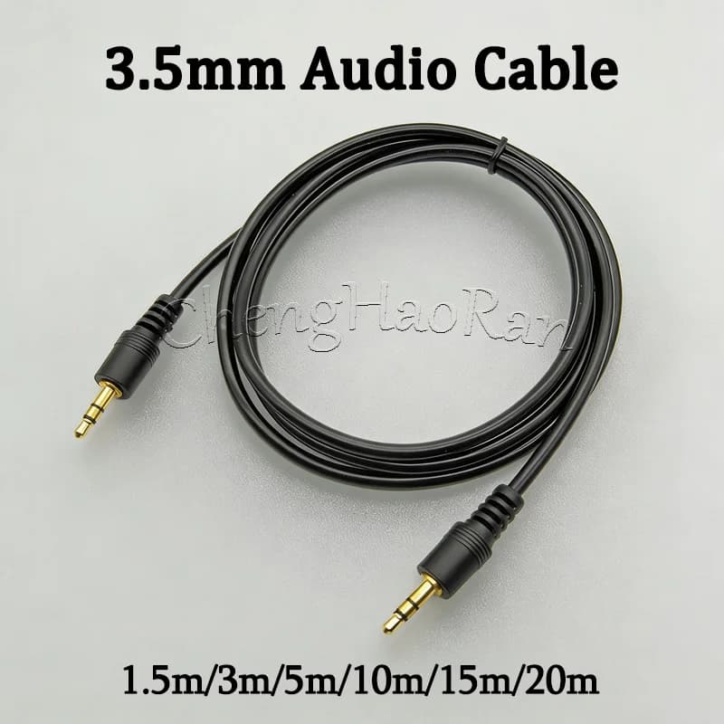 1PC Cavo di prolunga audio stereo da 1,5m/3m/5m/10m/15m/20m da 3,5mm per cuffie, TV, computer, laptop, MP3/MP4, auricolari E3