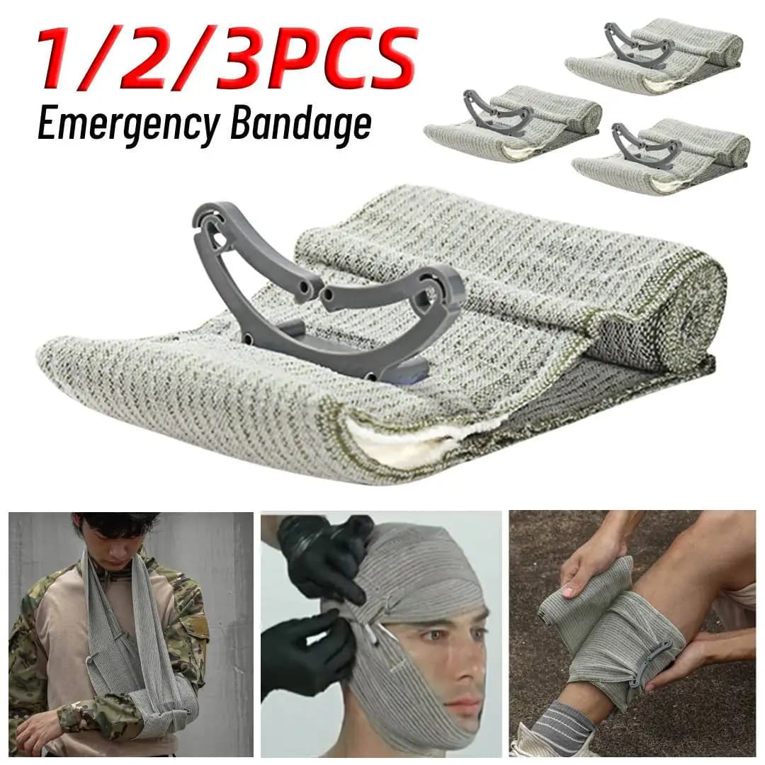 1/2/3 Pezzi Benda Elastica Israeliana, Laccio Emostatico Rapido, Medicazione per Traumi, Primo Soccorso, Cintura di Compressione Medica d'Emergenza, Sopravvivenza all'Aperto