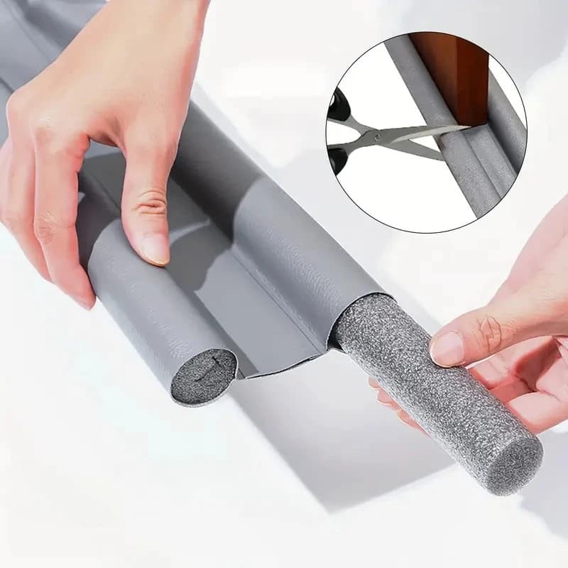 Striscia di tenuta per porta in schiuma ad alta densità Efficace tappo antirumore per polvere e insetti Installazione semplice per l'home office
