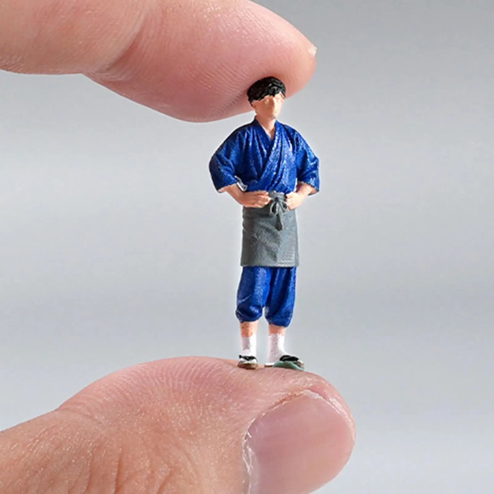 1/64 Bilancia Modello Figura Collezione Paesaggio Decor Sabbia Tavolo Diorama Scena Prop Dipinto A Mano Chef Figurine Mini Modello di Bambola