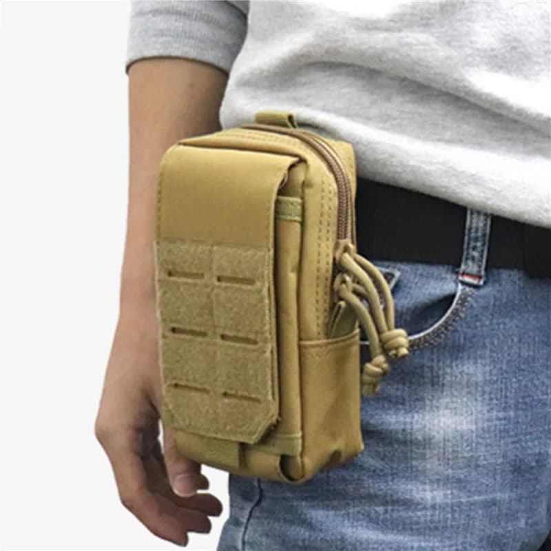 Marsupio tattico da uomo Molle Marsupio da cintura Tasca piccola Marsupio Oxford Marsupio da corsa Borse da campeggio da viaggio Schienale morbido Bolsa